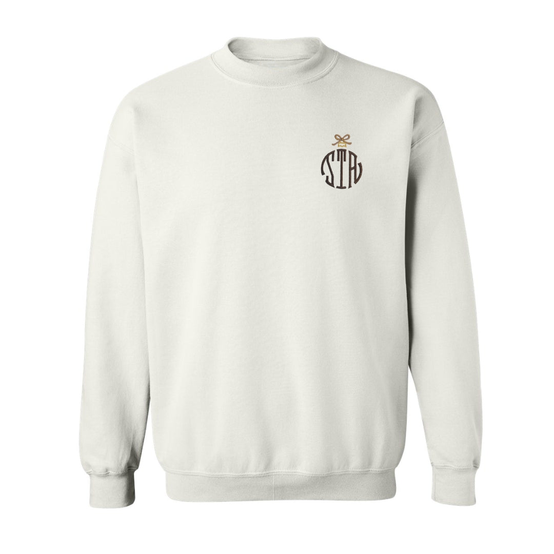 LUXE HOLIDAY MONOGRAM CREW
