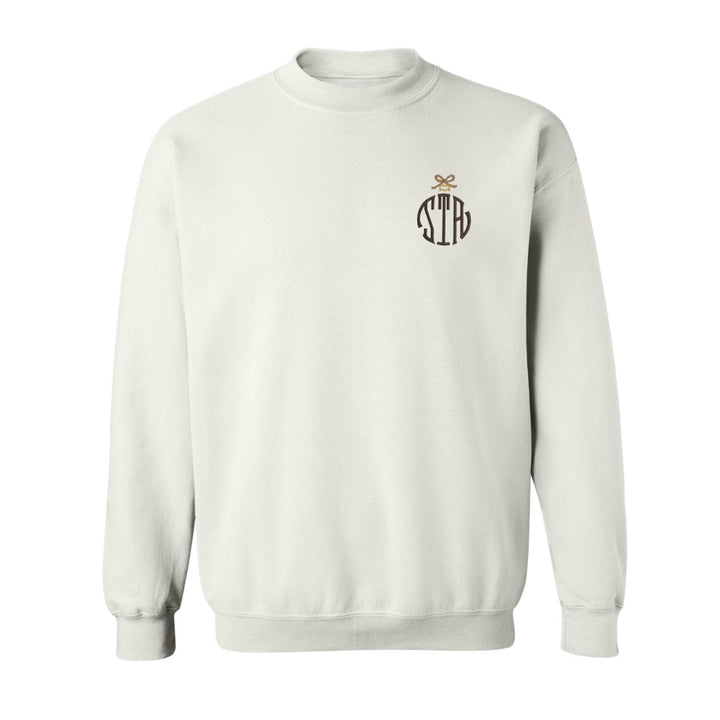 LUXE HOLIDAY MONOGRAM CREW