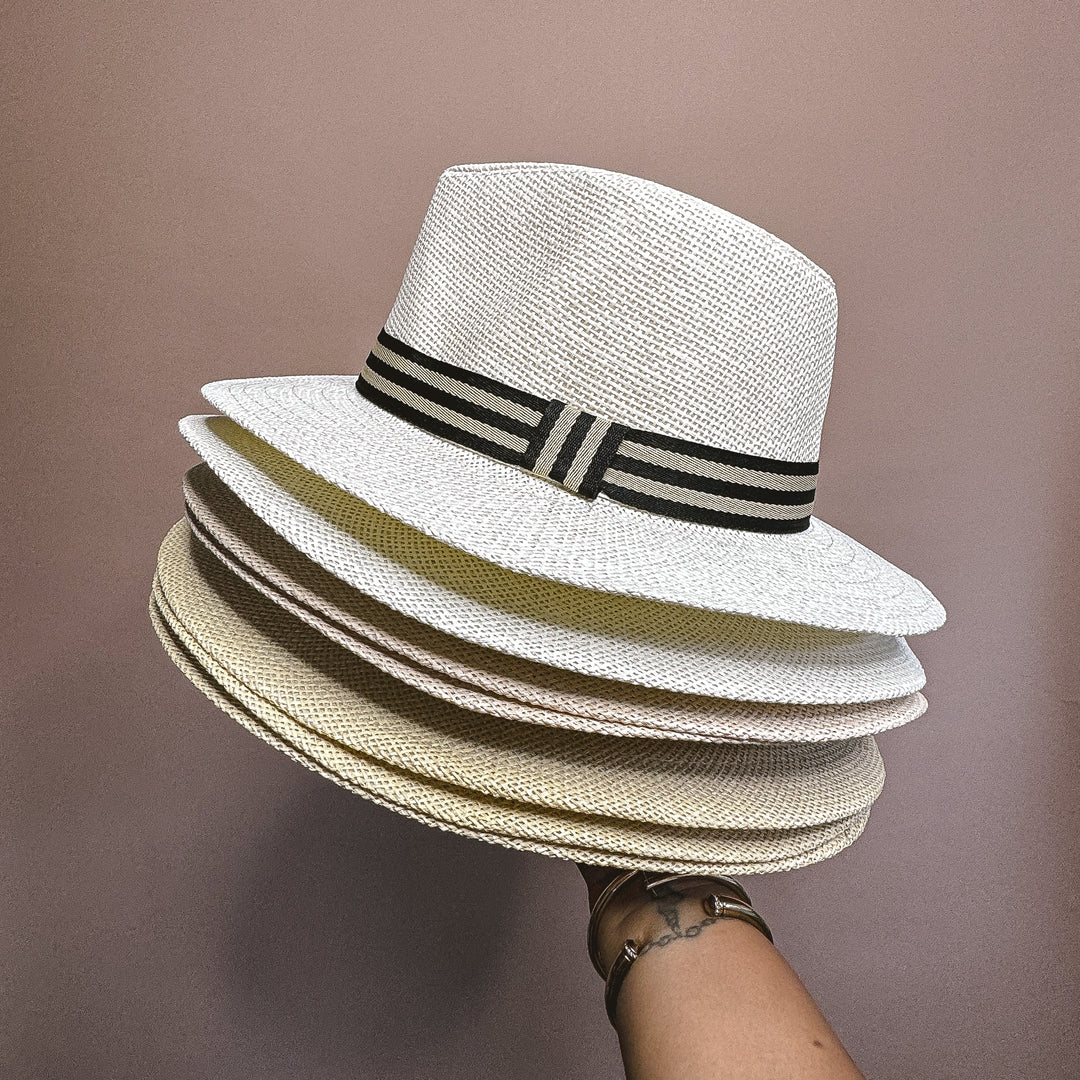 BERMUDA STRAW FEDORA HAT