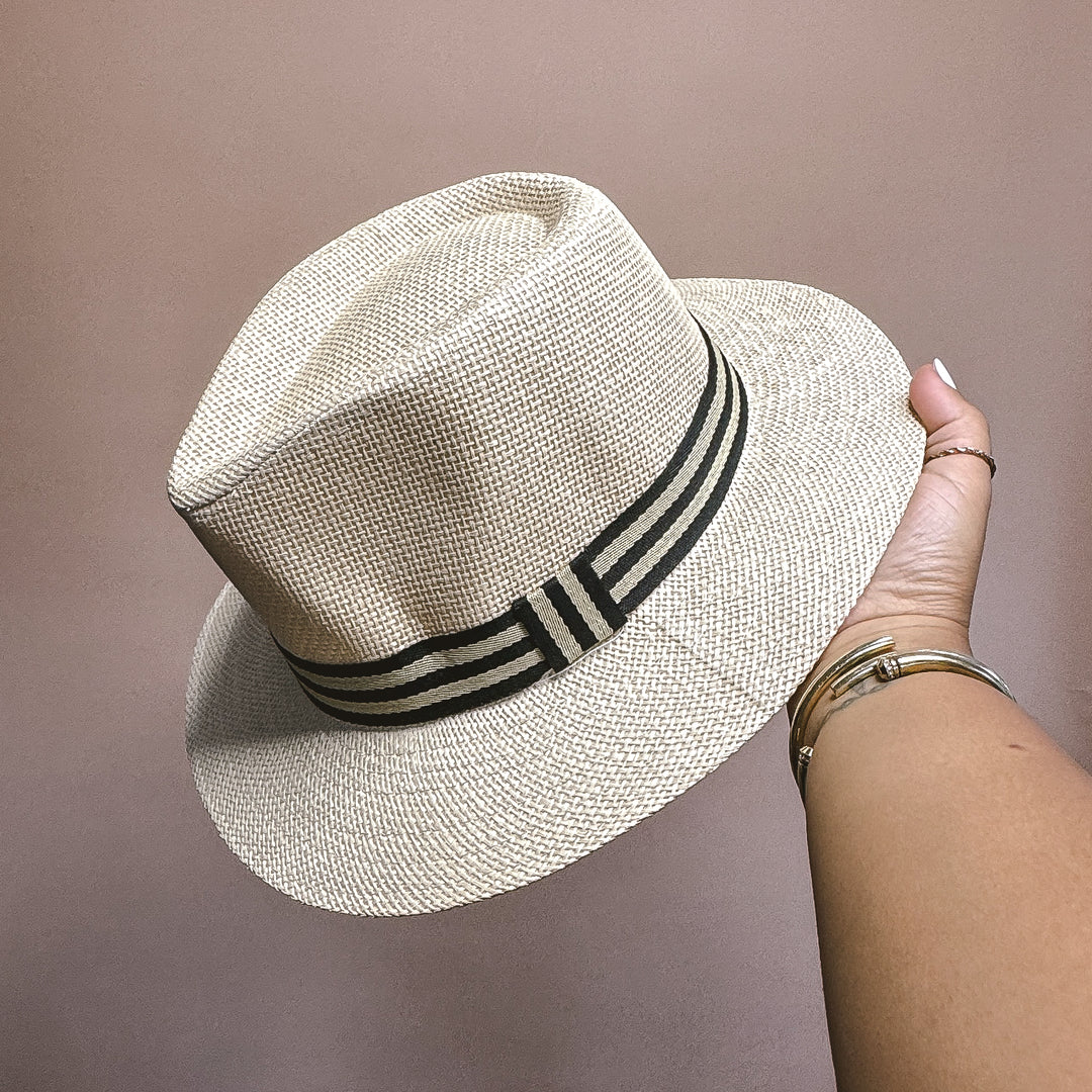 BERMUDA STRAW FEDORA HAT