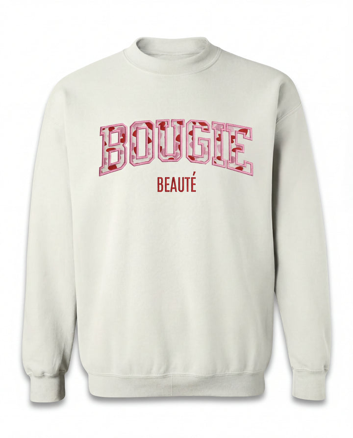 BOUGIE BEAUTY Applique' EMBROIDERED CREW